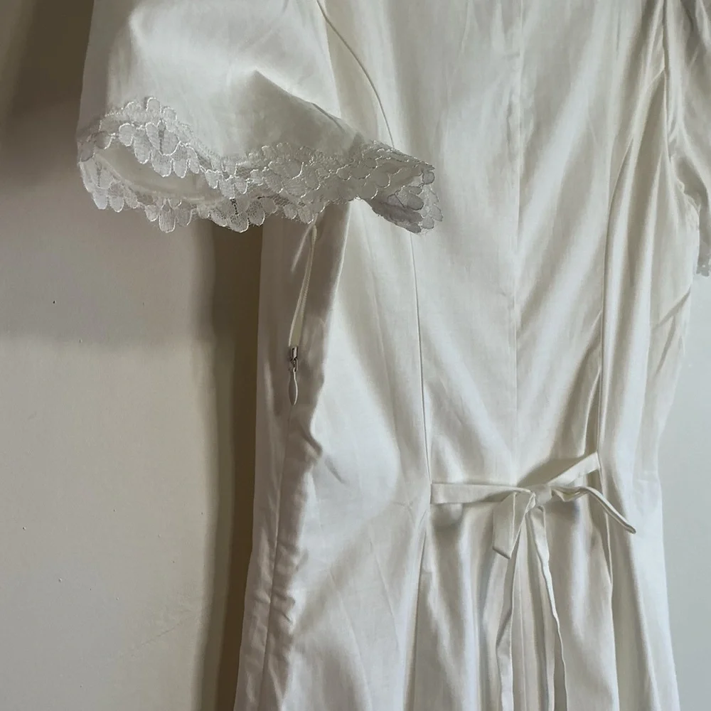 NEW Reformation Alida Midi Dress 6 Cottagecore Milkmaid Romantic Lace trim - Picture 9 of 10